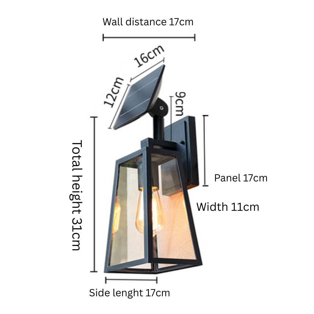 Galio – LED Solar Wall Lantern