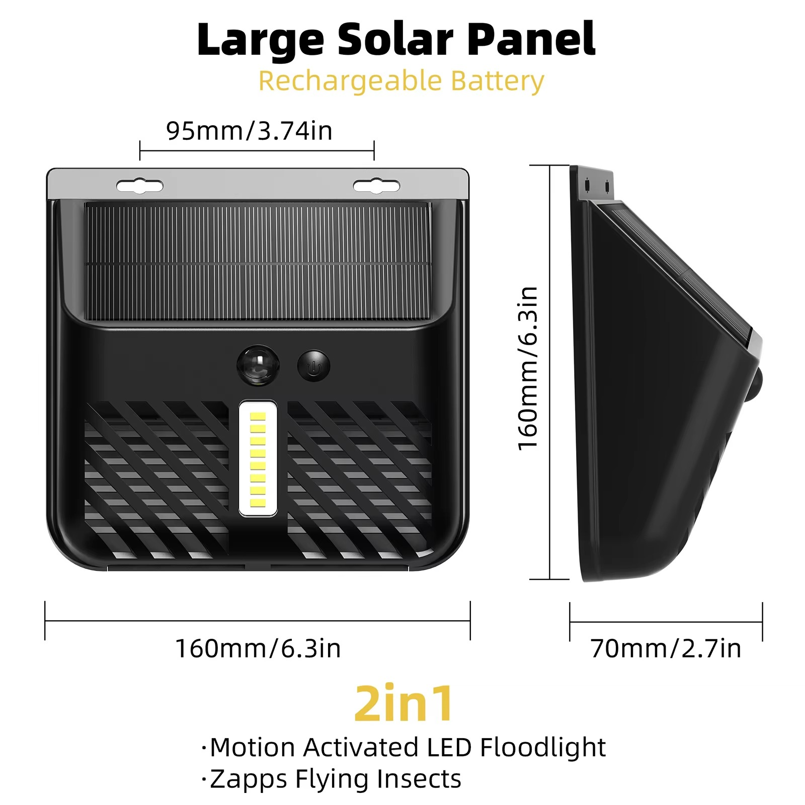 BugRazor - Solar Mosquito Killer Wall Lamp