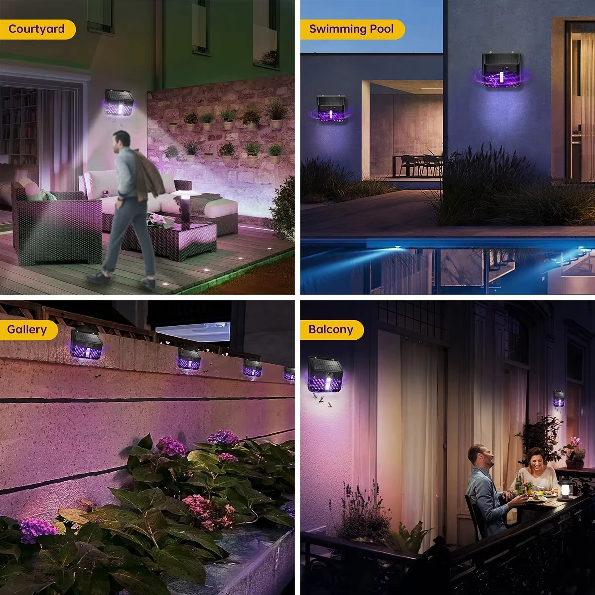 BugRazor - Solar Mosquito Killer Wall Lamp