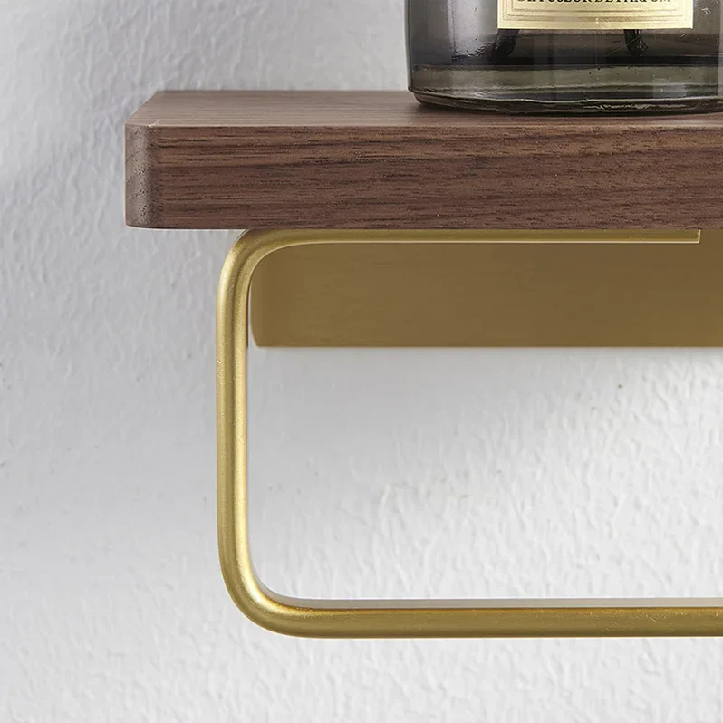 Decoris - Brass & Wood Toilet Roll Holder