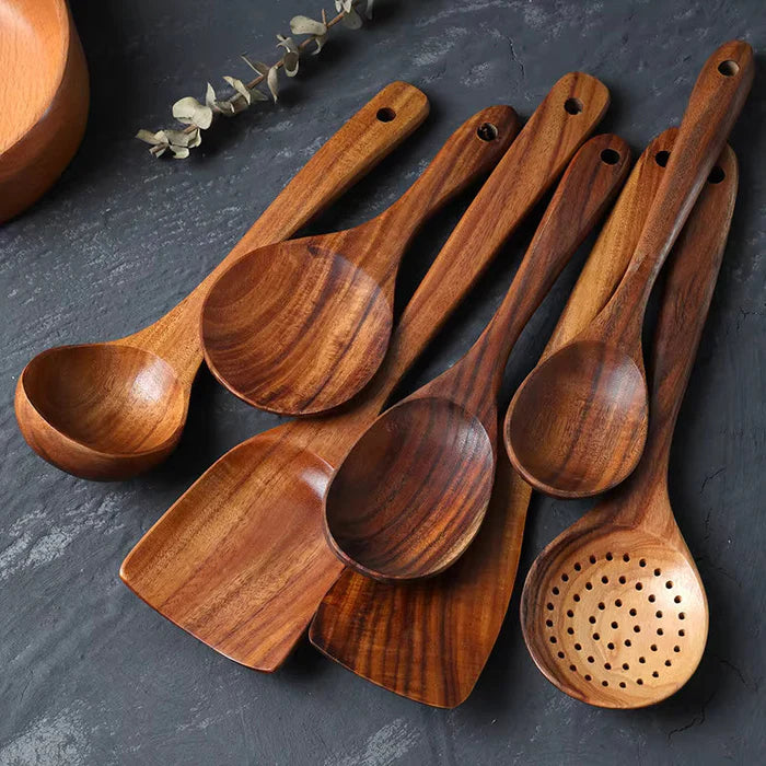 Forestra - Handmade Teak Wood Cooking Utensils Set