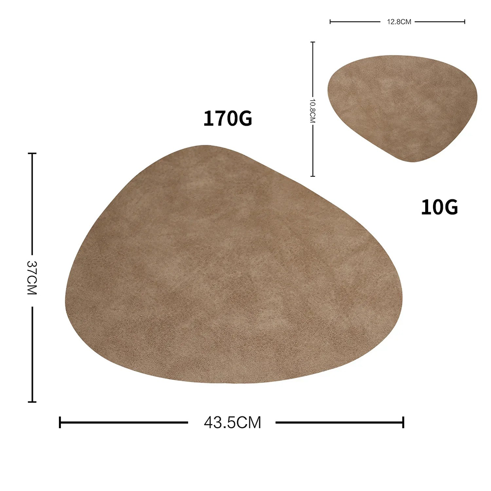 Cowhide Leather Table Placemat & Coaster