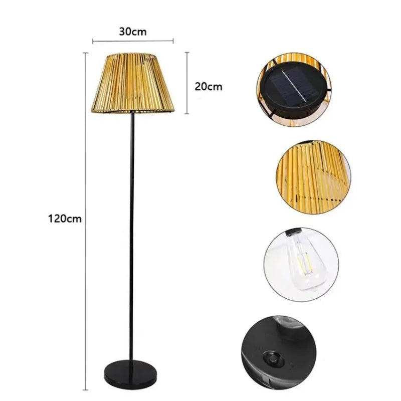 SolRattan Outdoor Solar Floor Lamp