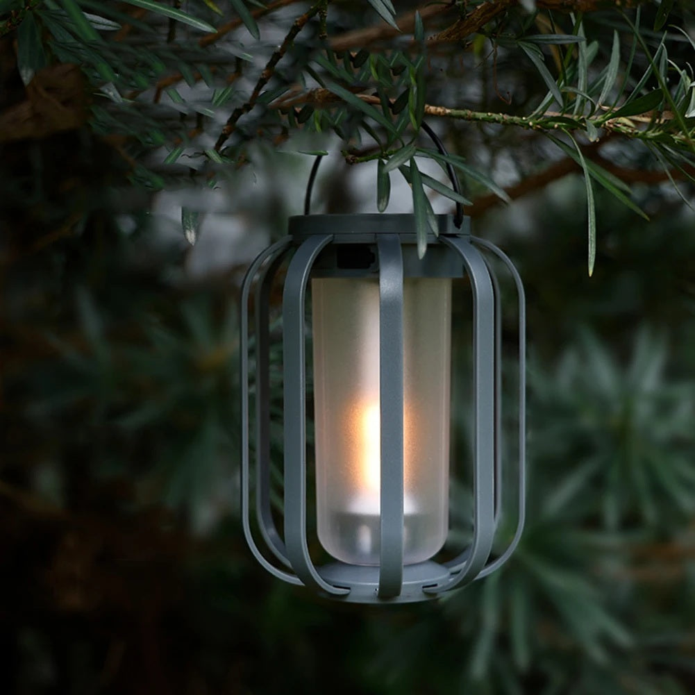 GlowWeave – Solar Metal Candle Lantern
