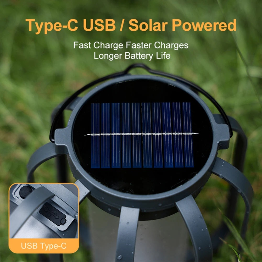 GlowWeave – Solar Metal Candle Lantern