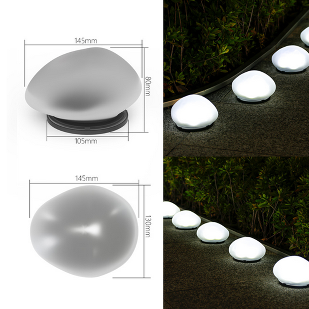 GlowPebble Solar Garden Lights
