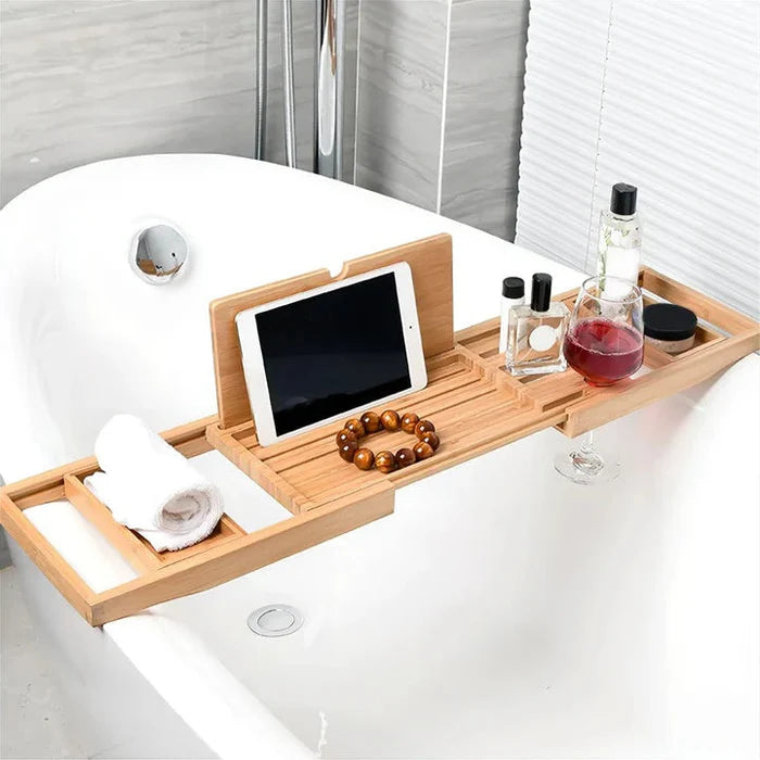 SoakEase – Adjustable Bamboo Bath Caddy