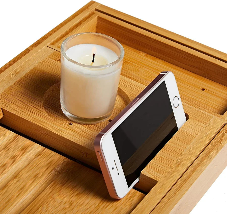 SoakEase – Adjustable Bamboo Bath Caddy