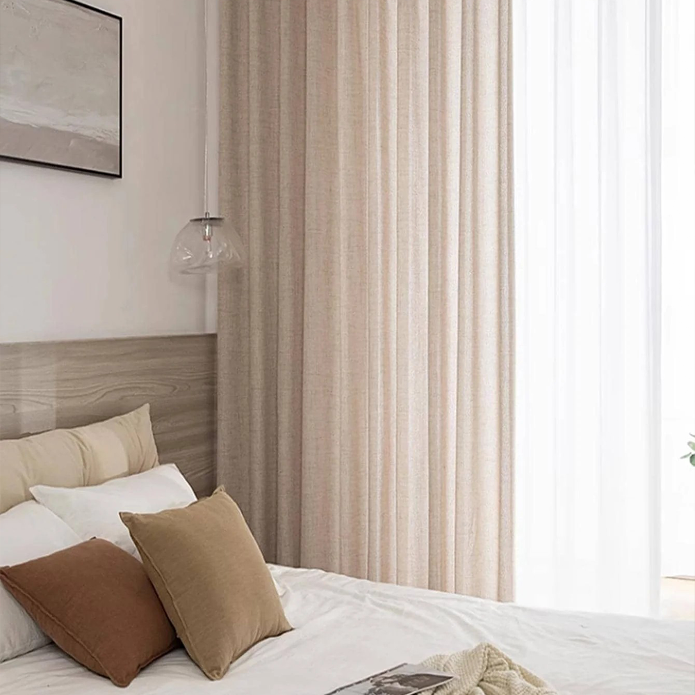 Japanese-Style Cotton Linen Curtains