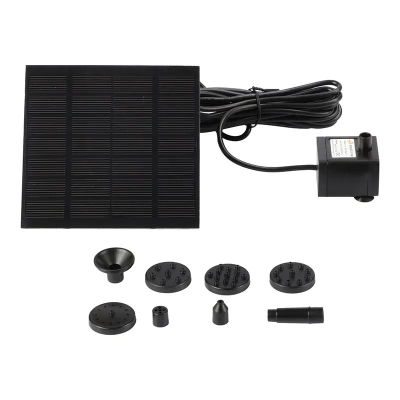 AquaBloom Solar Fountain Kit – Garden Pump with Panel