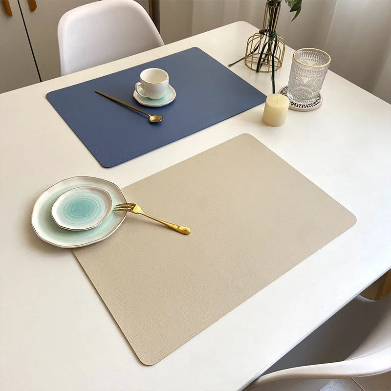 Double-layer Nordic Leather Table Mat