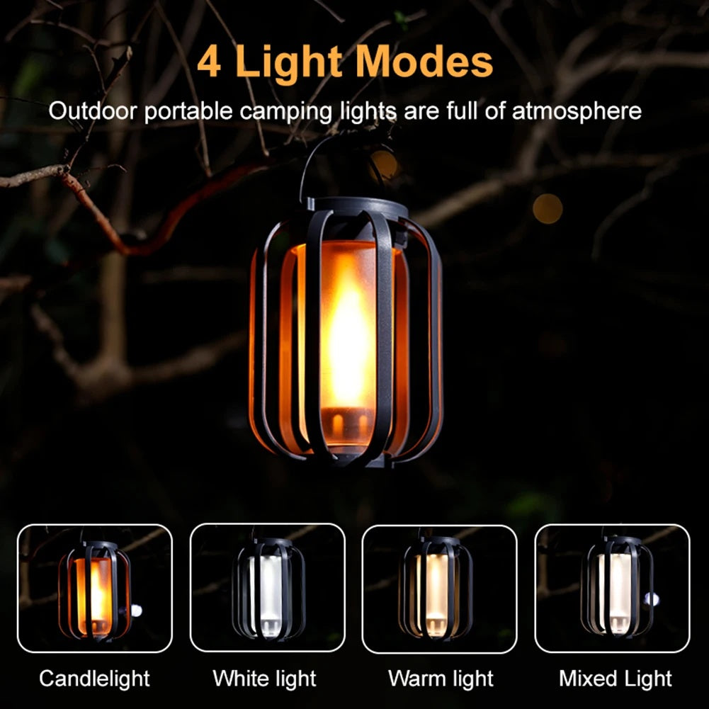 GlowWeave – Solar Metal Candle Lantern