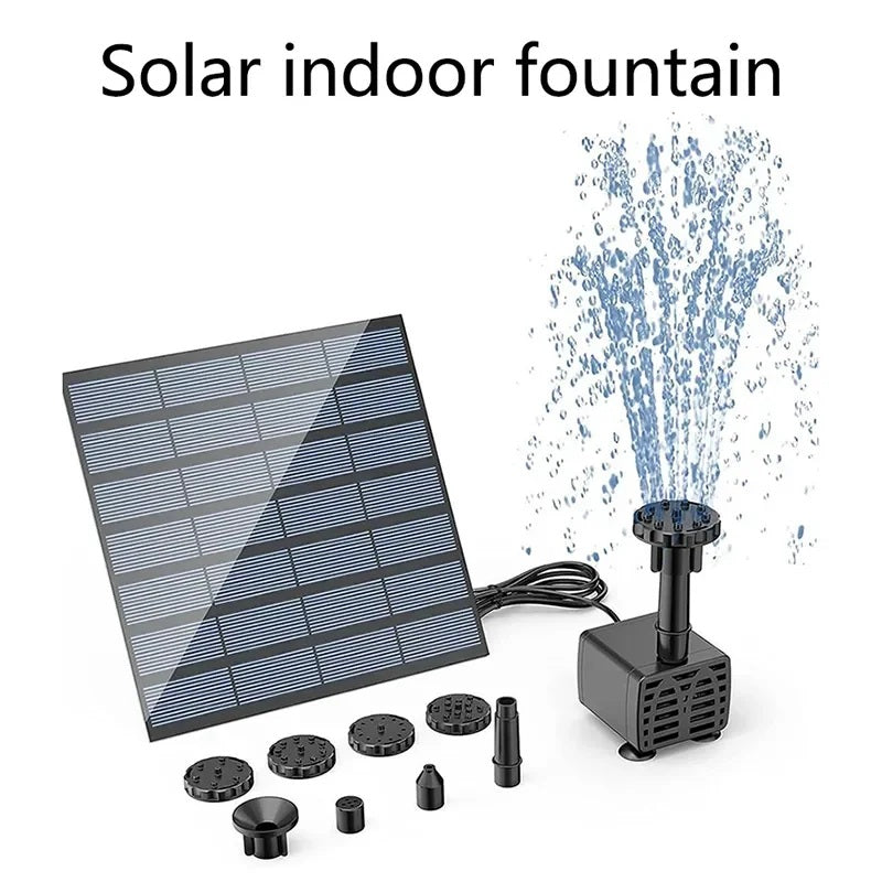 AquaBloom Solar Fountain Kit – Garden Pump with Panel