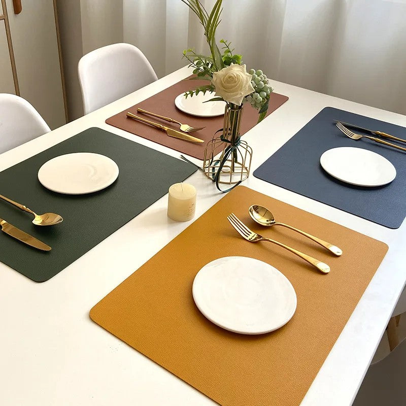 Double-layer Nordic Leather Table Mat