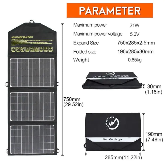 SunPort 21 – Portable Solar Panel Charger