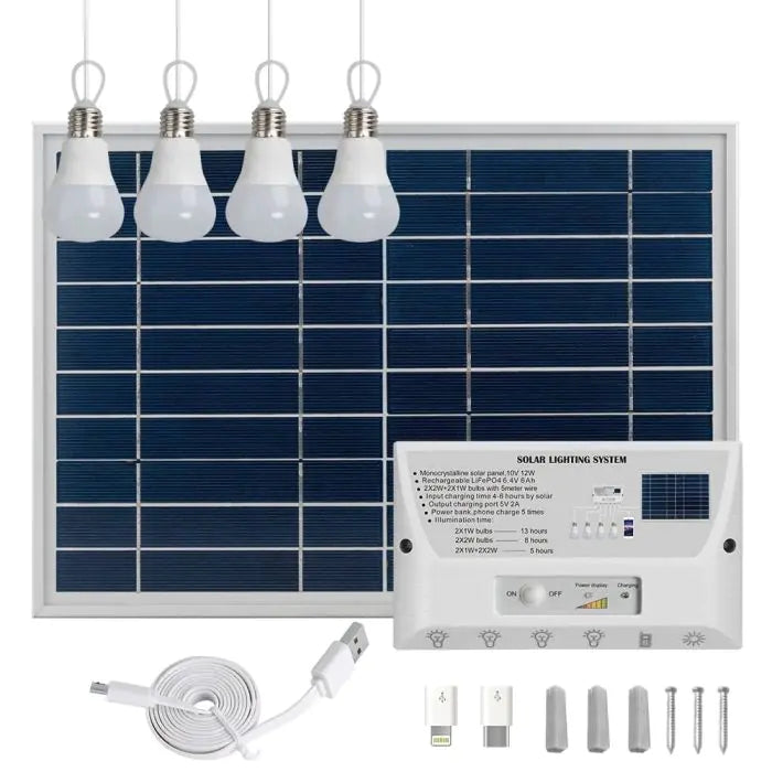 PowerGlow 6000 – Solar Lighting Kit for Sheds