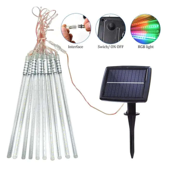 StarCascade – Solar Meteor Lights for Winter & Christmas