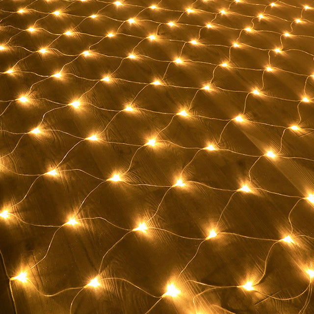 Solar-Powered LED Net Lights – 1.5x1.5m to 2.5x3.0m Garden Mesh Lighting