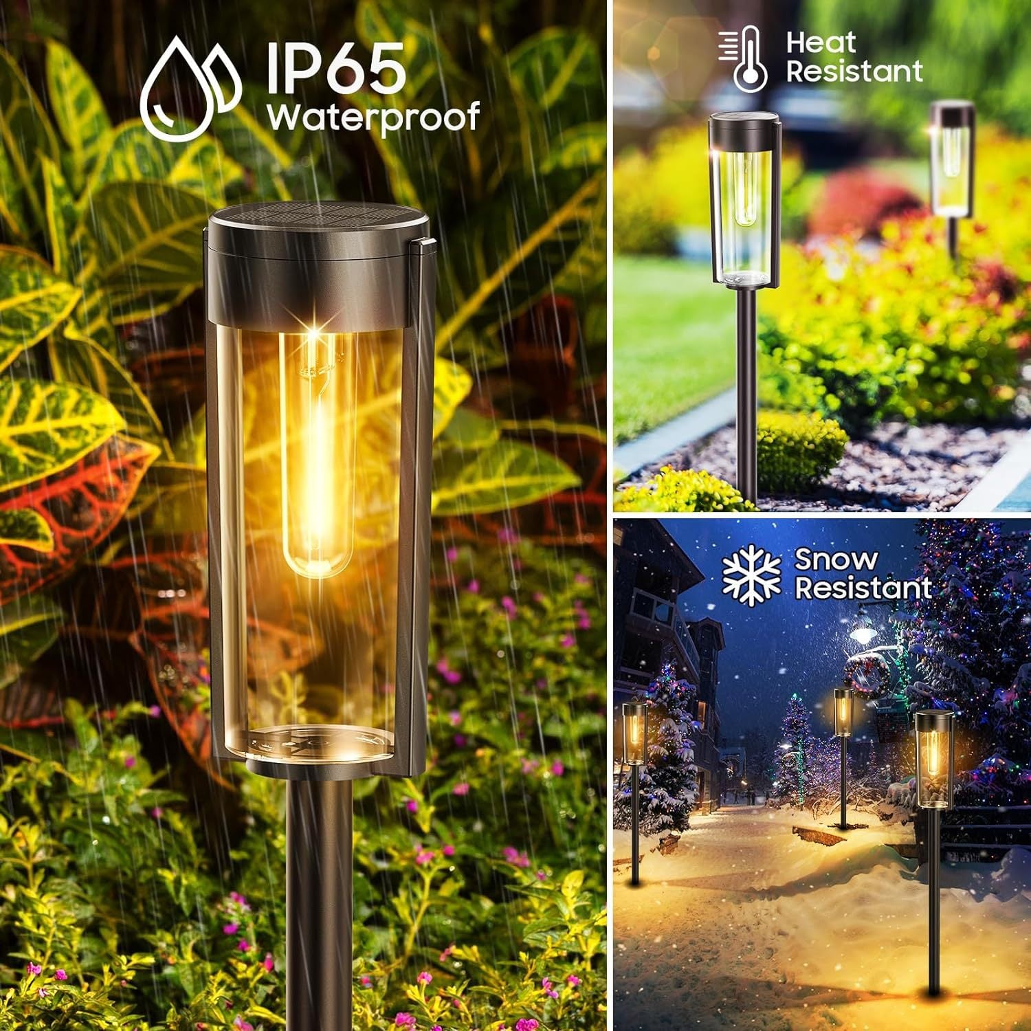 DreamScape™- Elegant Cylindrical Solar Walkway Lights