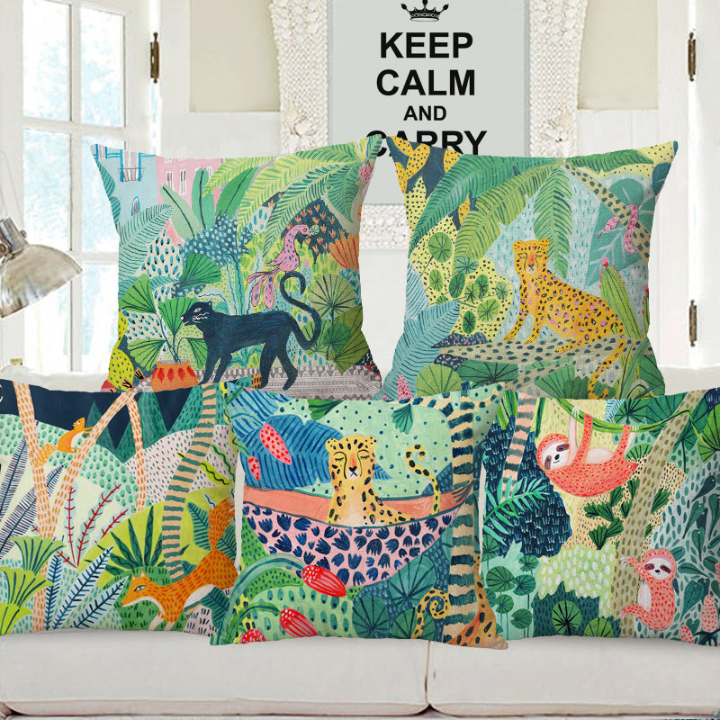 Islara - Hand Painted Tropical Cushion Covers