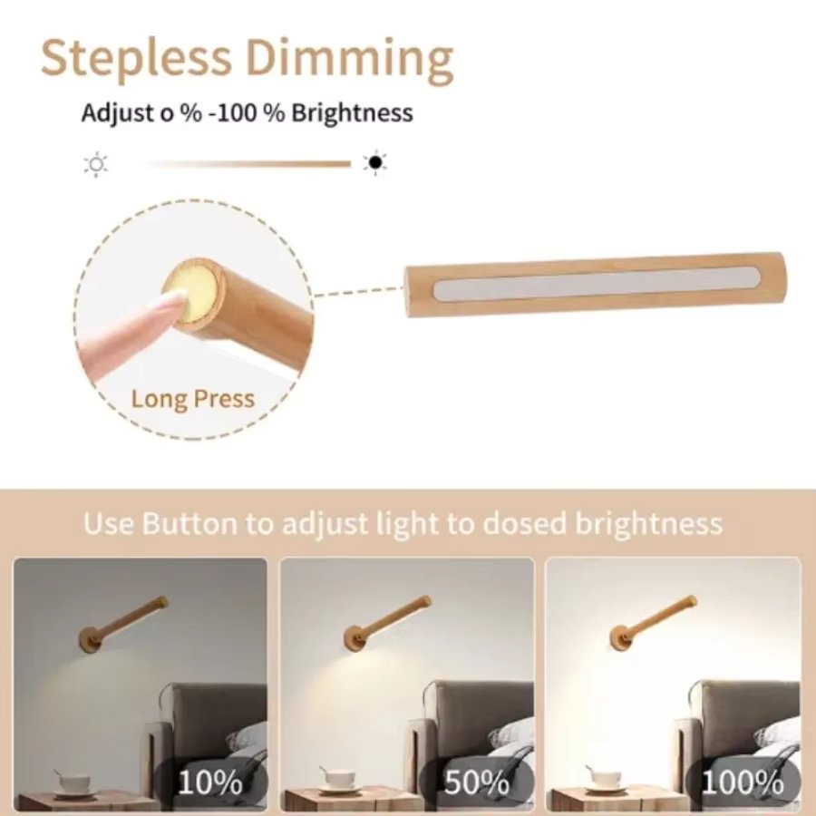 Lustre - Rechargeable Wooden Sconce