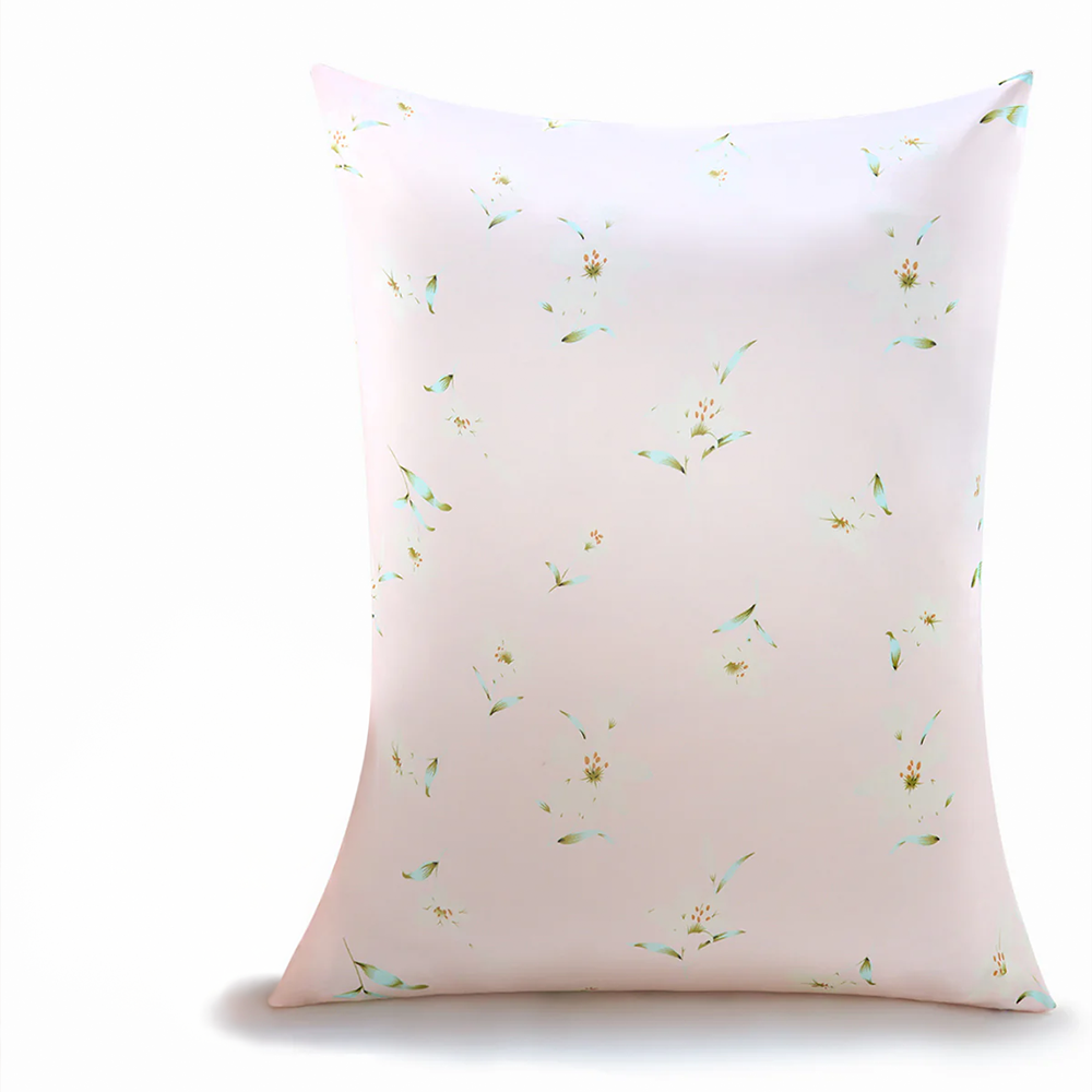 Luxurious 19 Momme Mulberry Silk Pillowcase – Flower Print