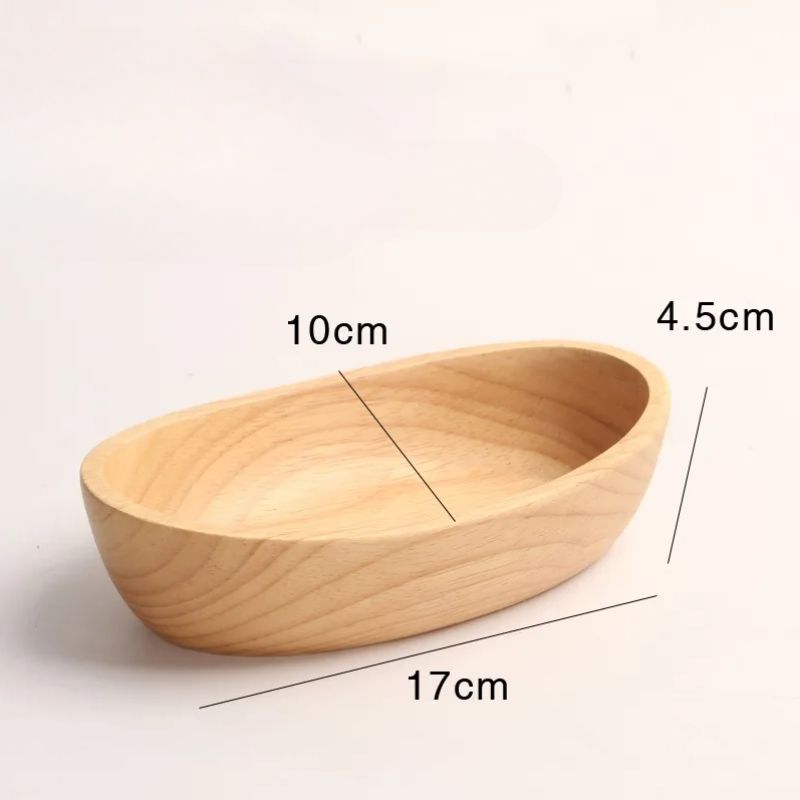 Acacia Wood Boat-Shaped Bowl