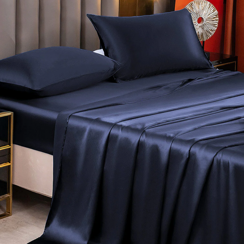 19Momme Mulberry Silk Seamless 4 Piece Bedding Set