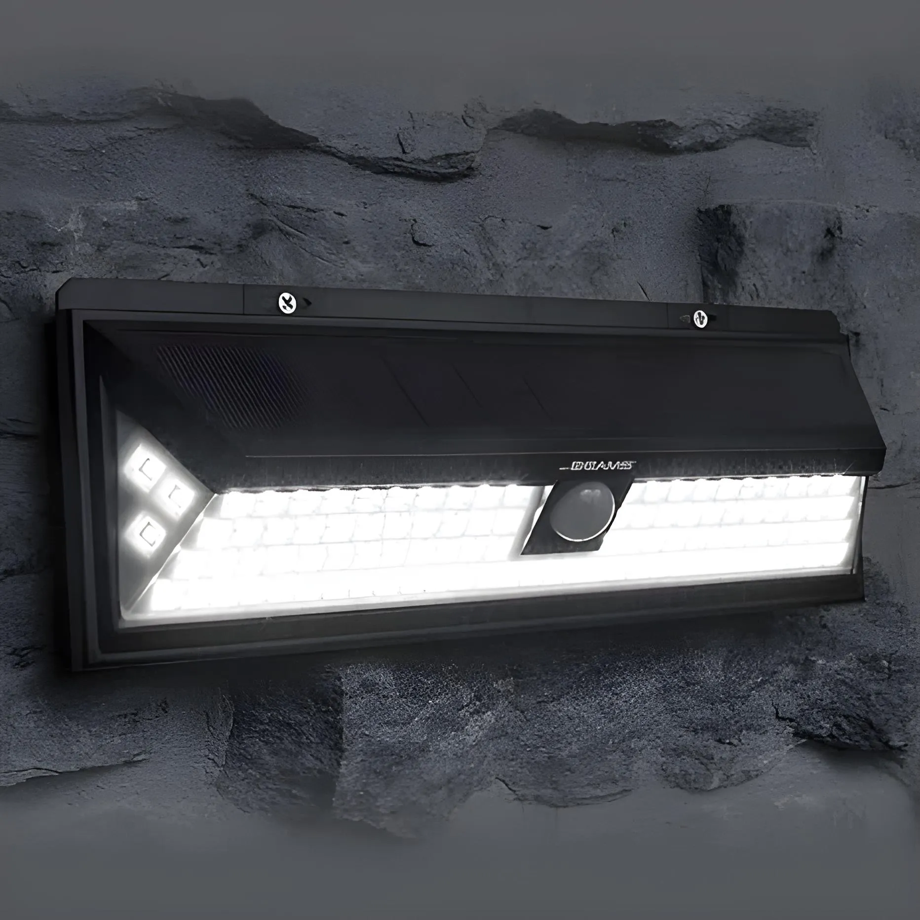 118 LED Solar Fence Wall Light – 1000 Lumens Brightness