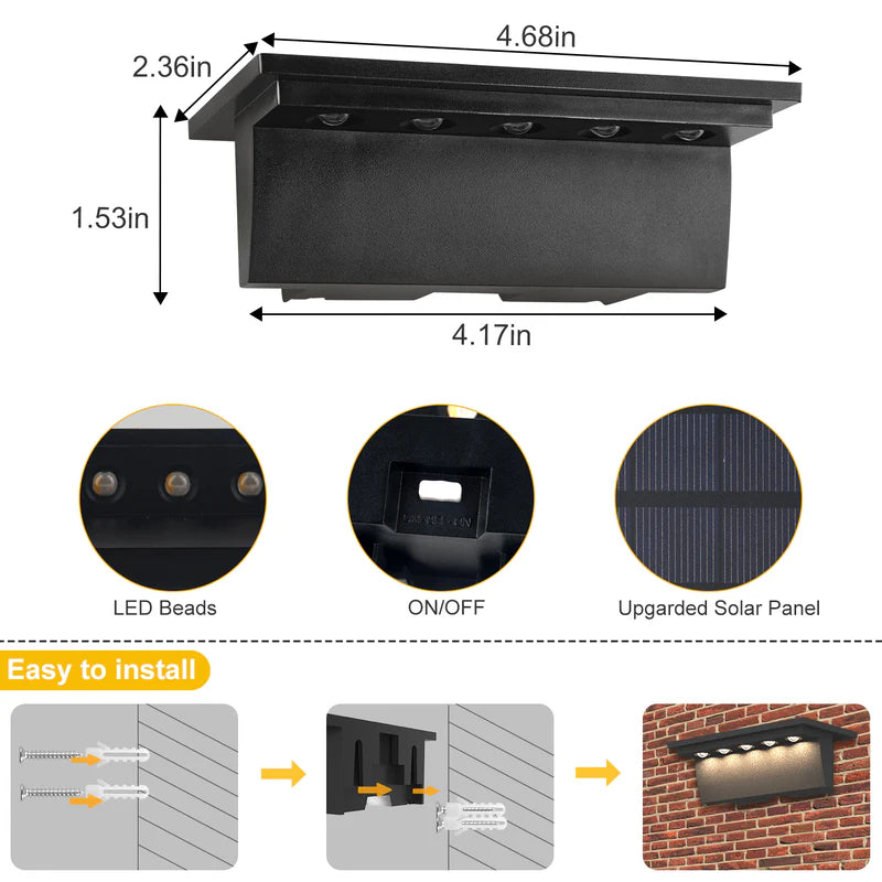 VividSolar™ - Multicolour Solar Fence Light