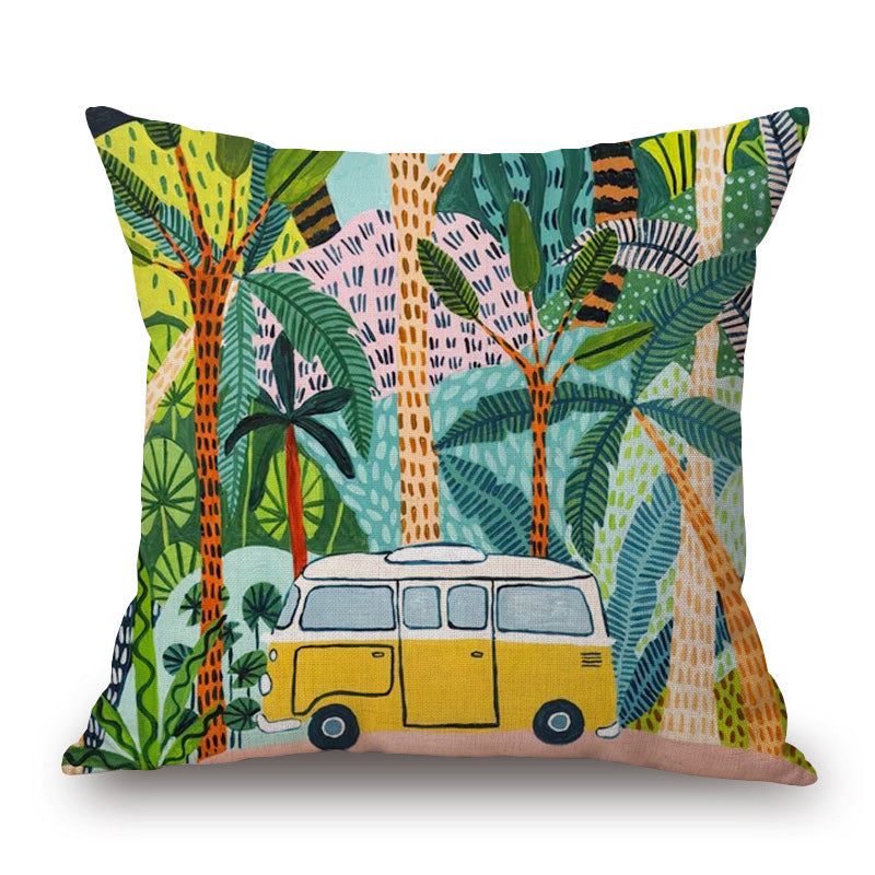 Islara - Hand Painted Tropical Cushion Covers