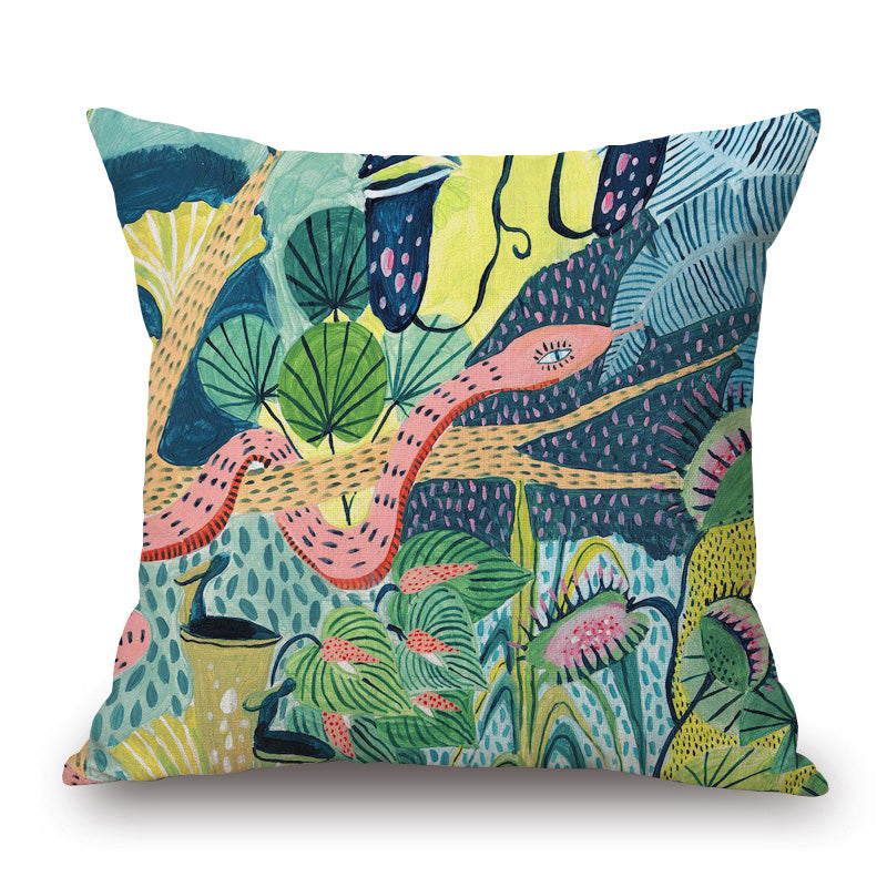 Islara - Hand Painted Tropical Cushion Covers