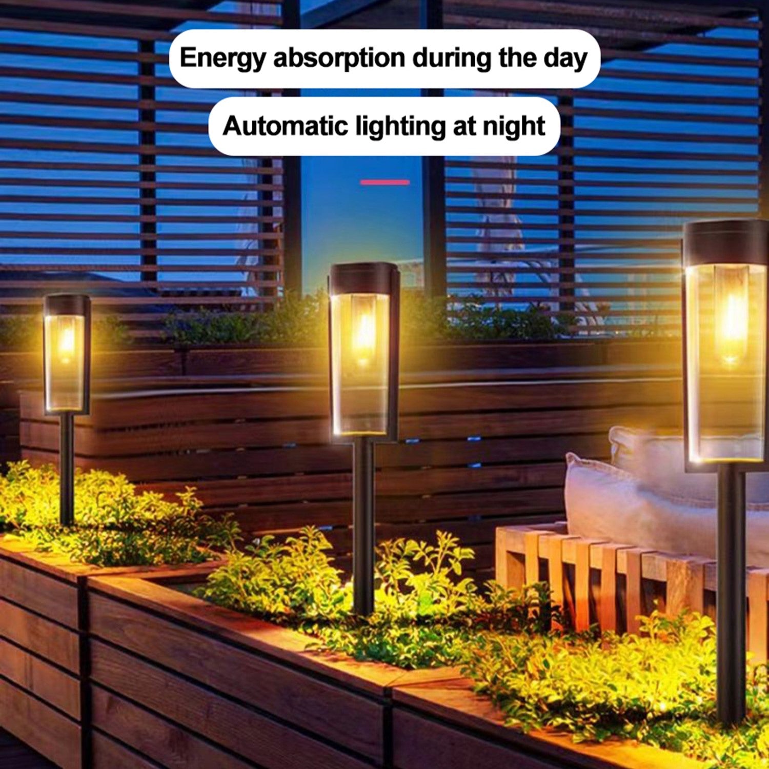 DreamScape™- Elegant Cylindrical Solar Walkway Lights