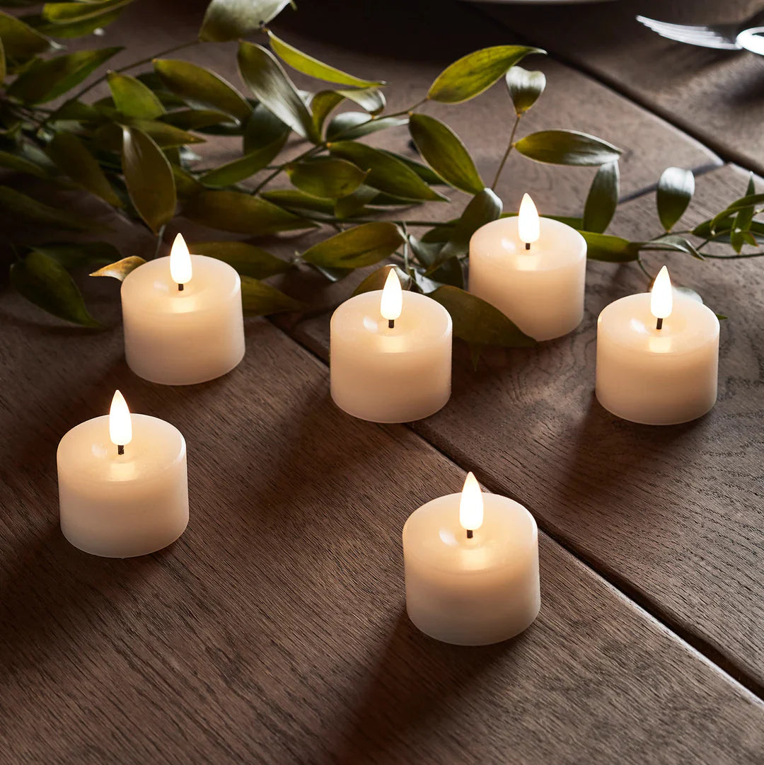 6 pcs Short Flameless Flickering LED Candles