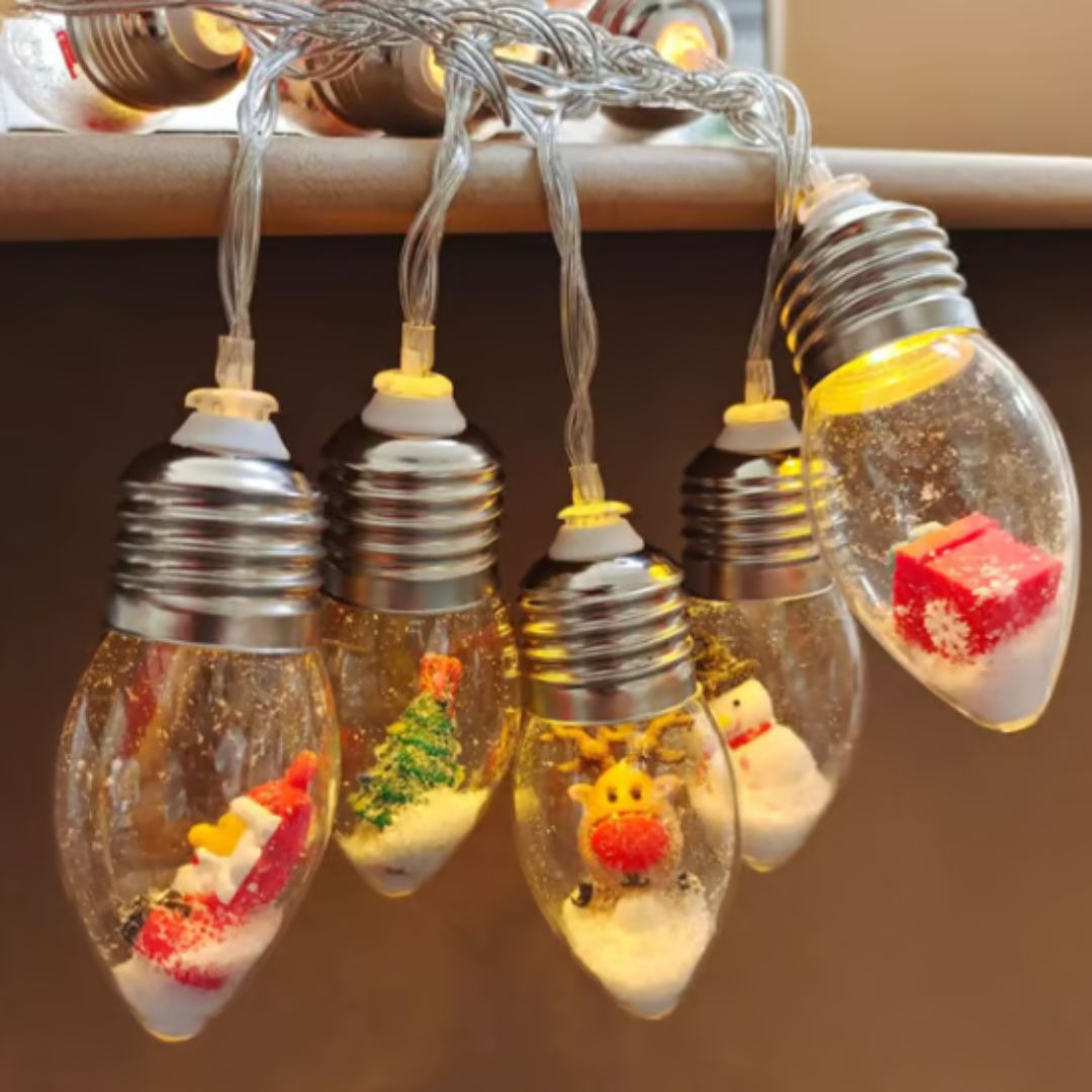 Christmas Motive Crystal String Lights