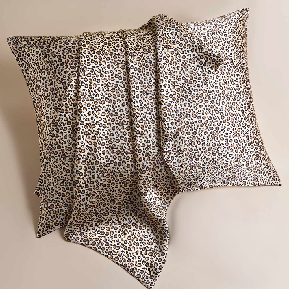 19Momme 100% Mulberry Silk Pillowcase - Leopard Print