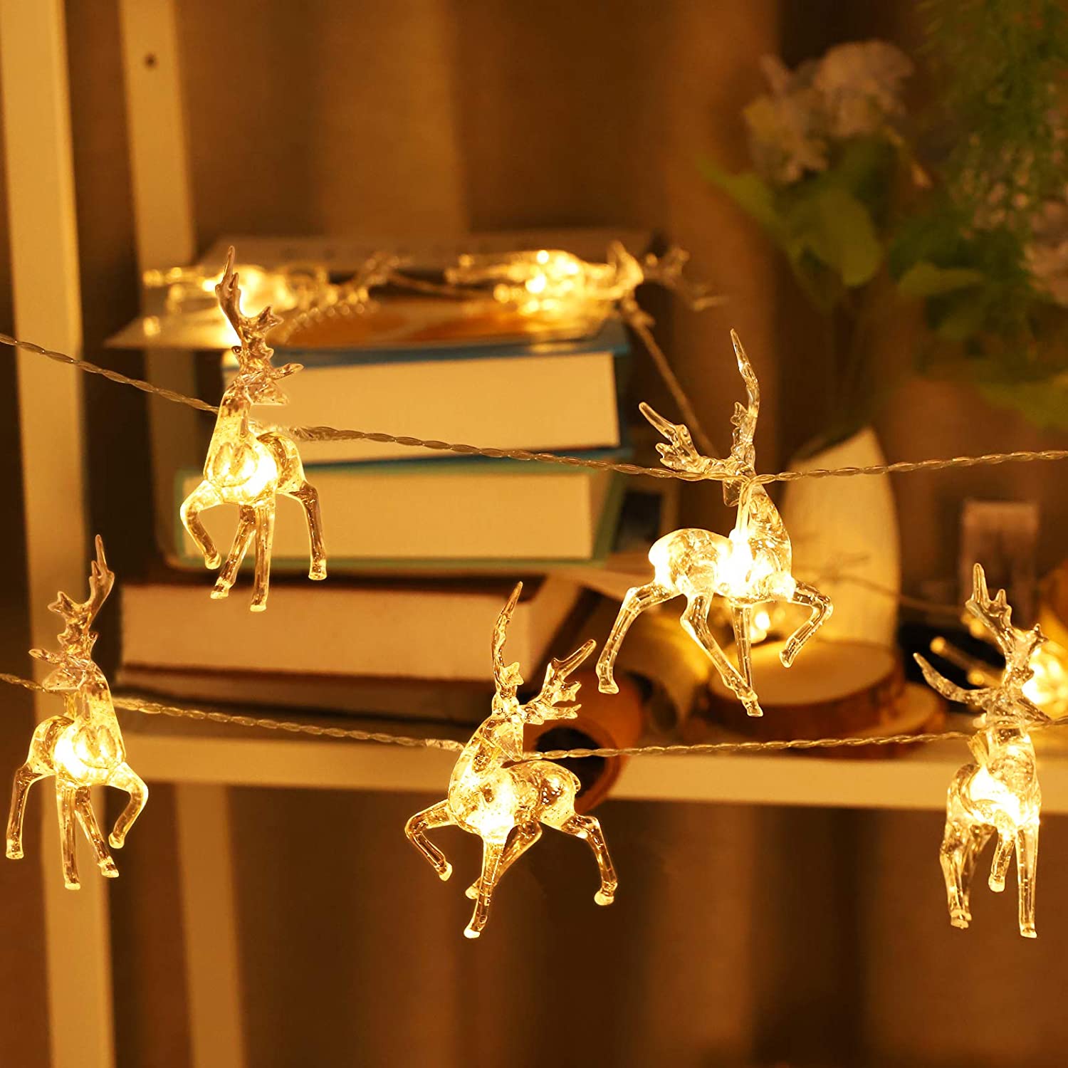 1.5M 10LED Christmas Reindeer String Lights