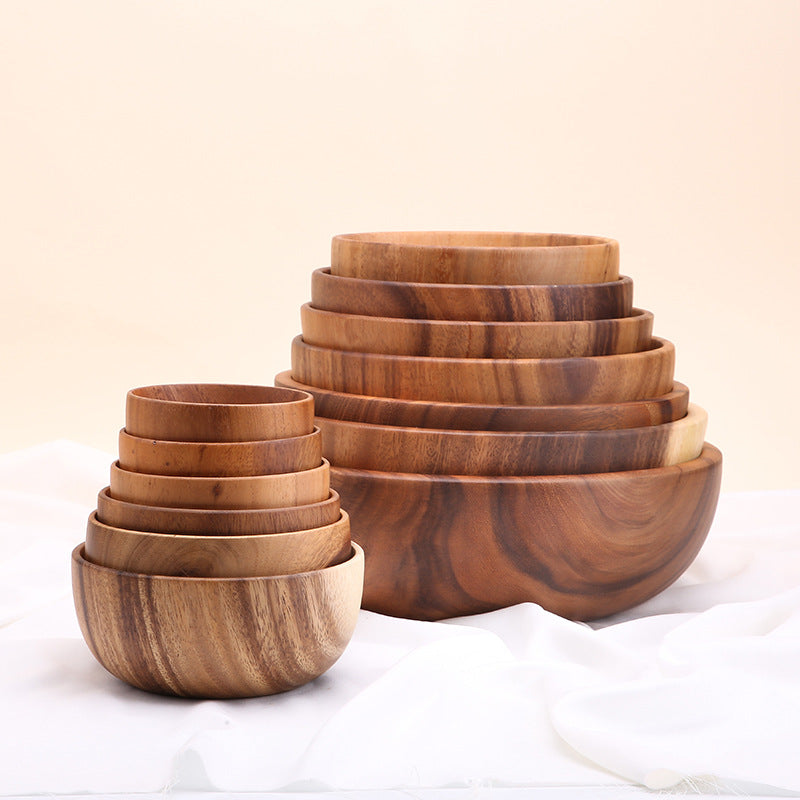 Acacia Wood Fruit & Salad Bowl