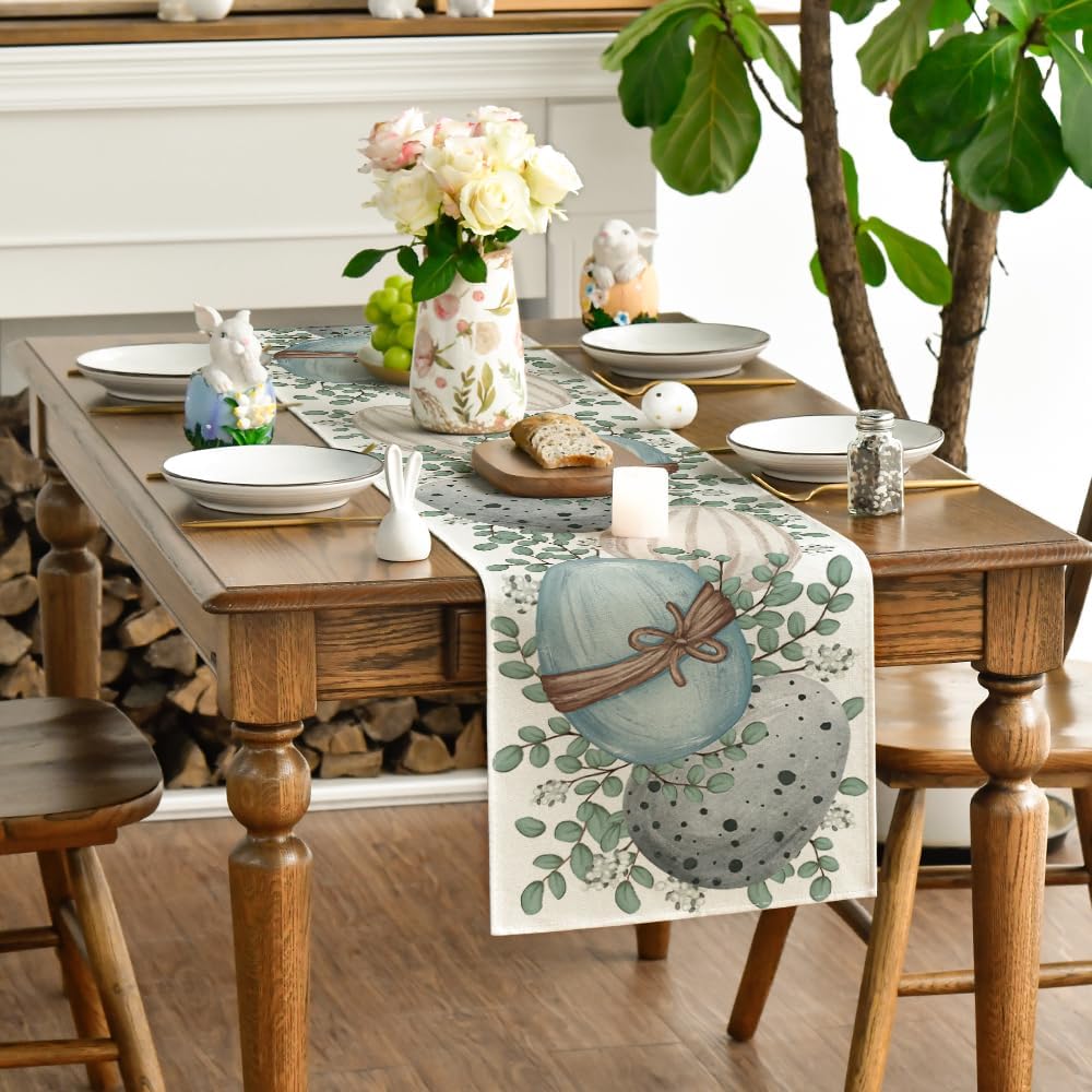 Delica - Easter Linen Table Runner