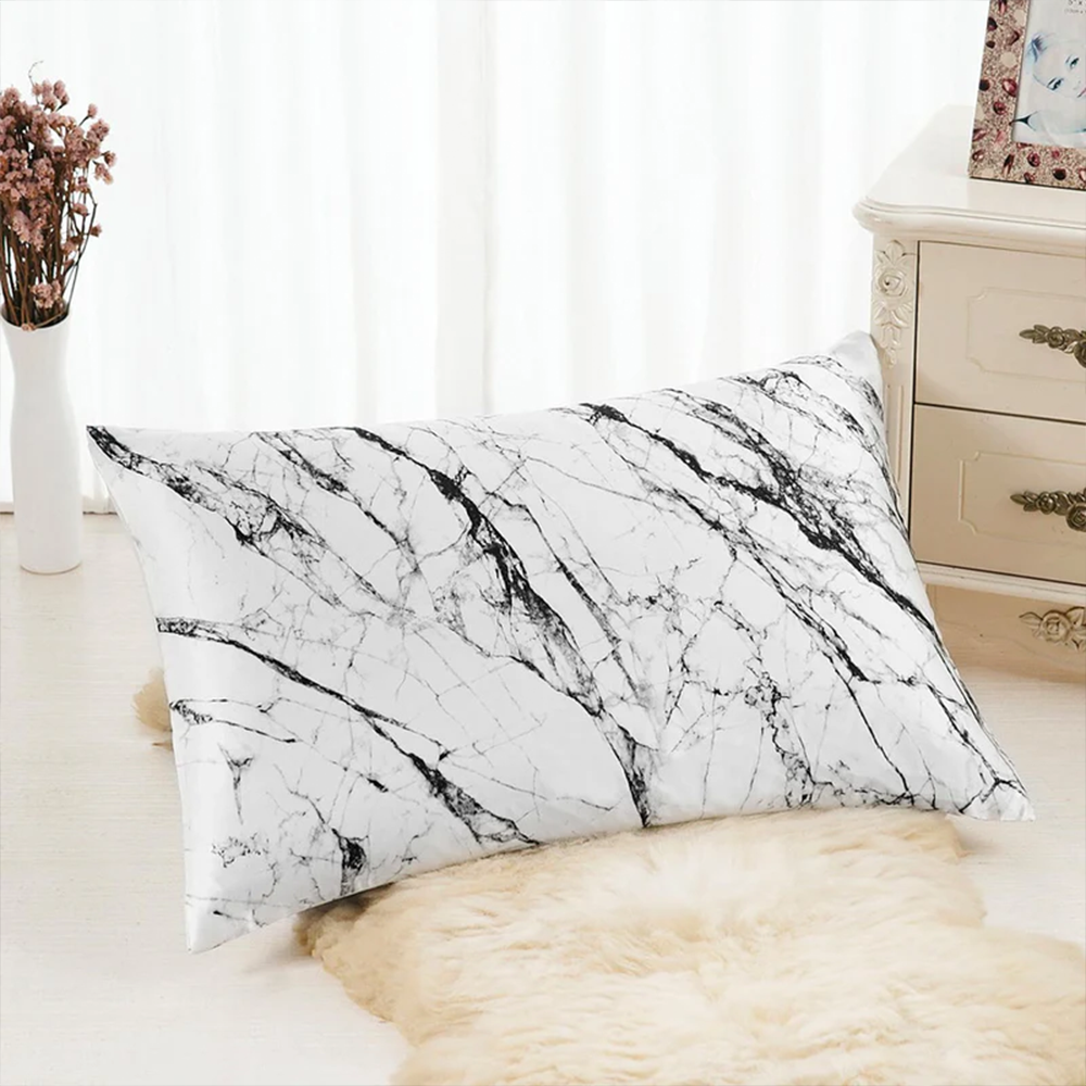 Luxurious 19 Momme Mulberry Silk Pillowcase – Marble Print