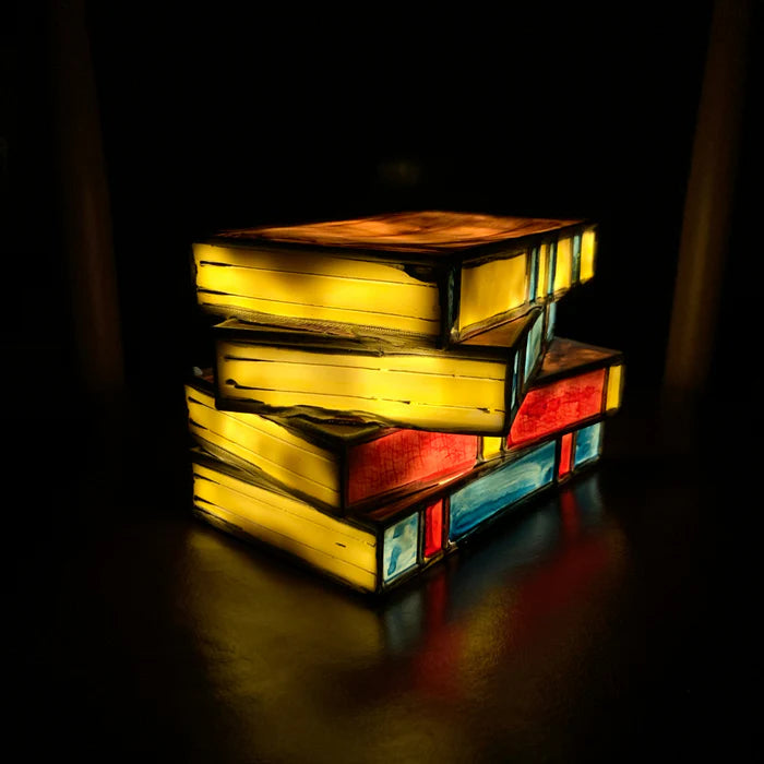 Stained Glass Book Lamp