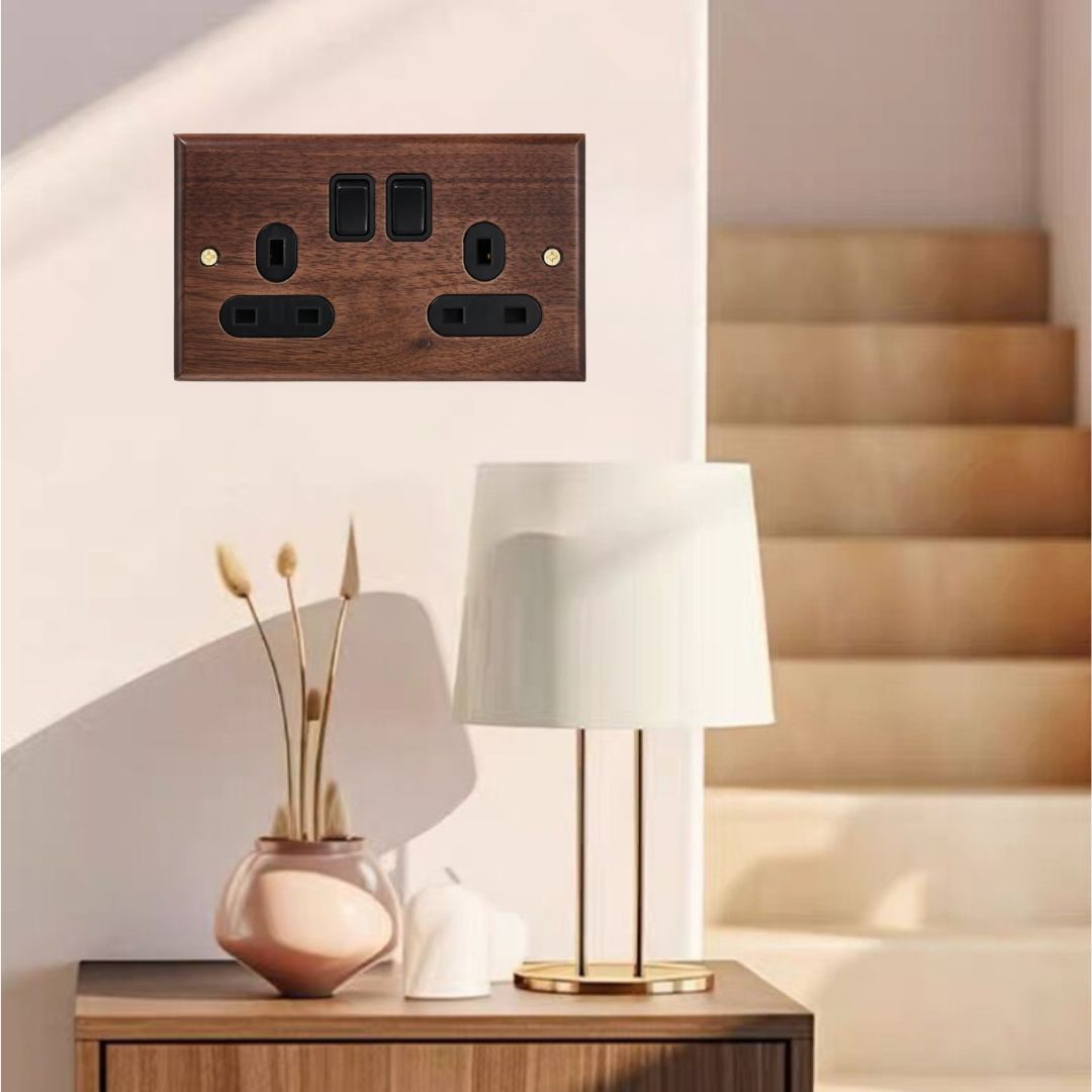 Vintage Wooden Wall Outlet