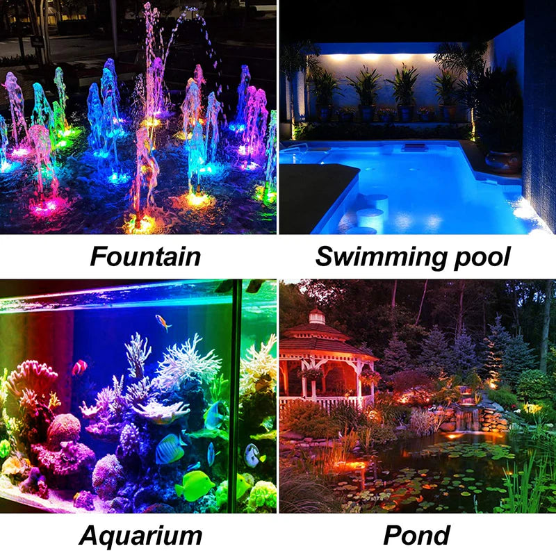 ColorWave™: luces solares RGB para estanques y piscinas