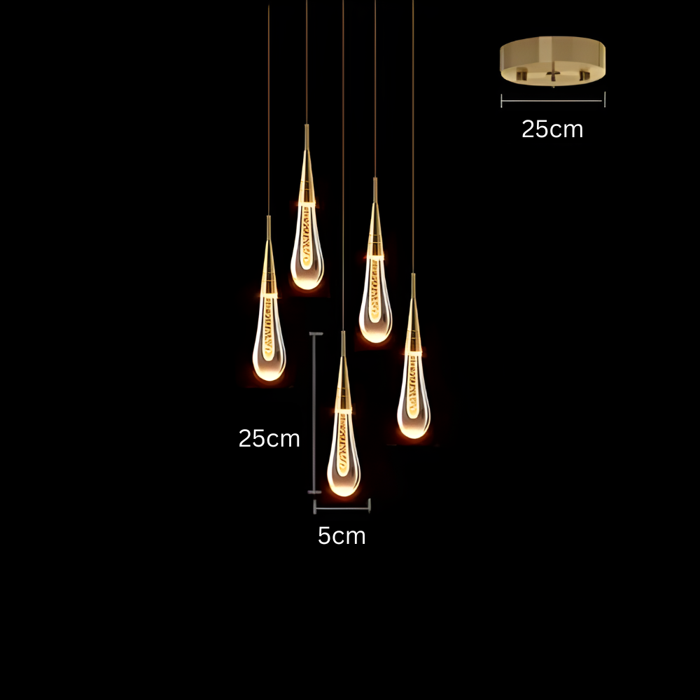 GoldenDrop™ - multi-light fixture