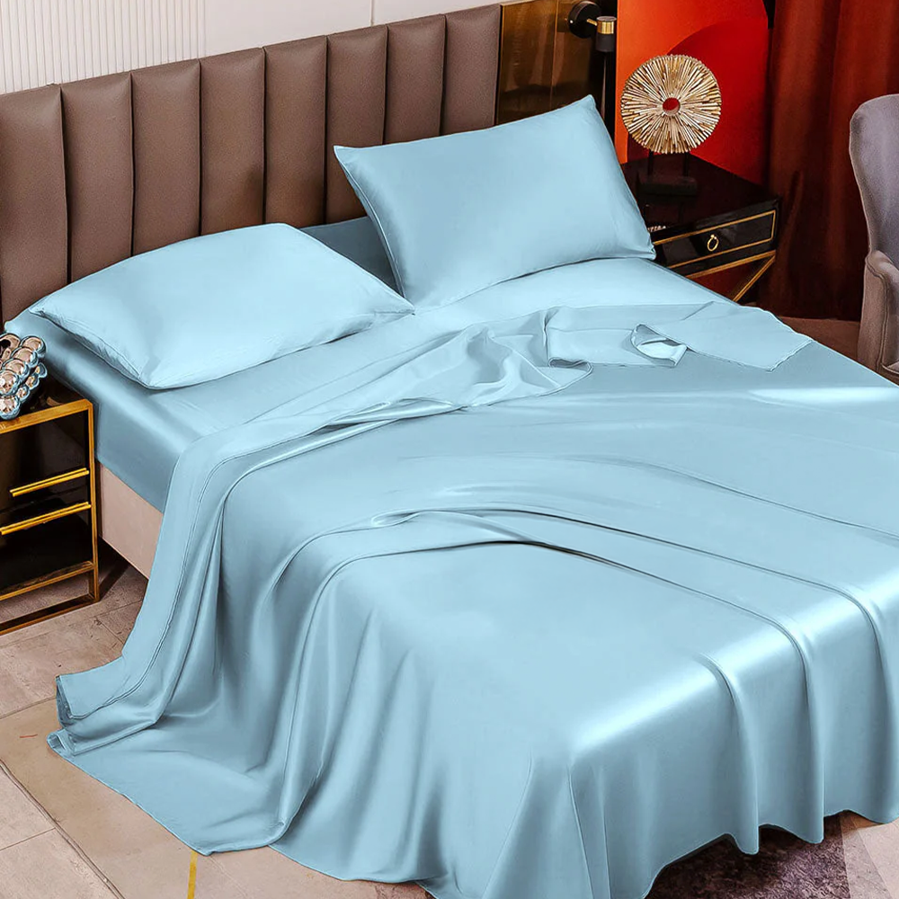 19Momme Mulberry Silk Seamless 4 Piece Bedding Set