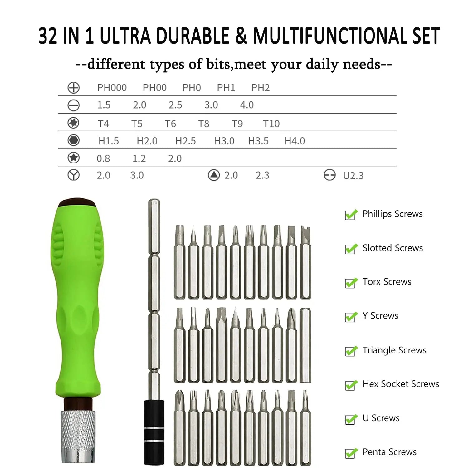 EZMount - Screwdriver Mounting Kit Set (32 in 1)