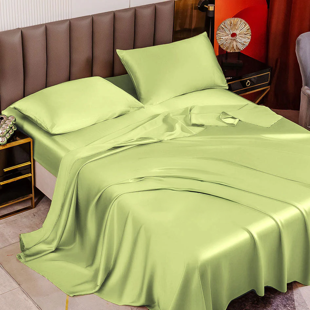 19Momme Mulberry Silk Seamless 4 Piece Bedding Set