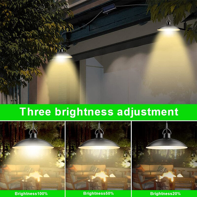 Hanging solar light for outdoor use