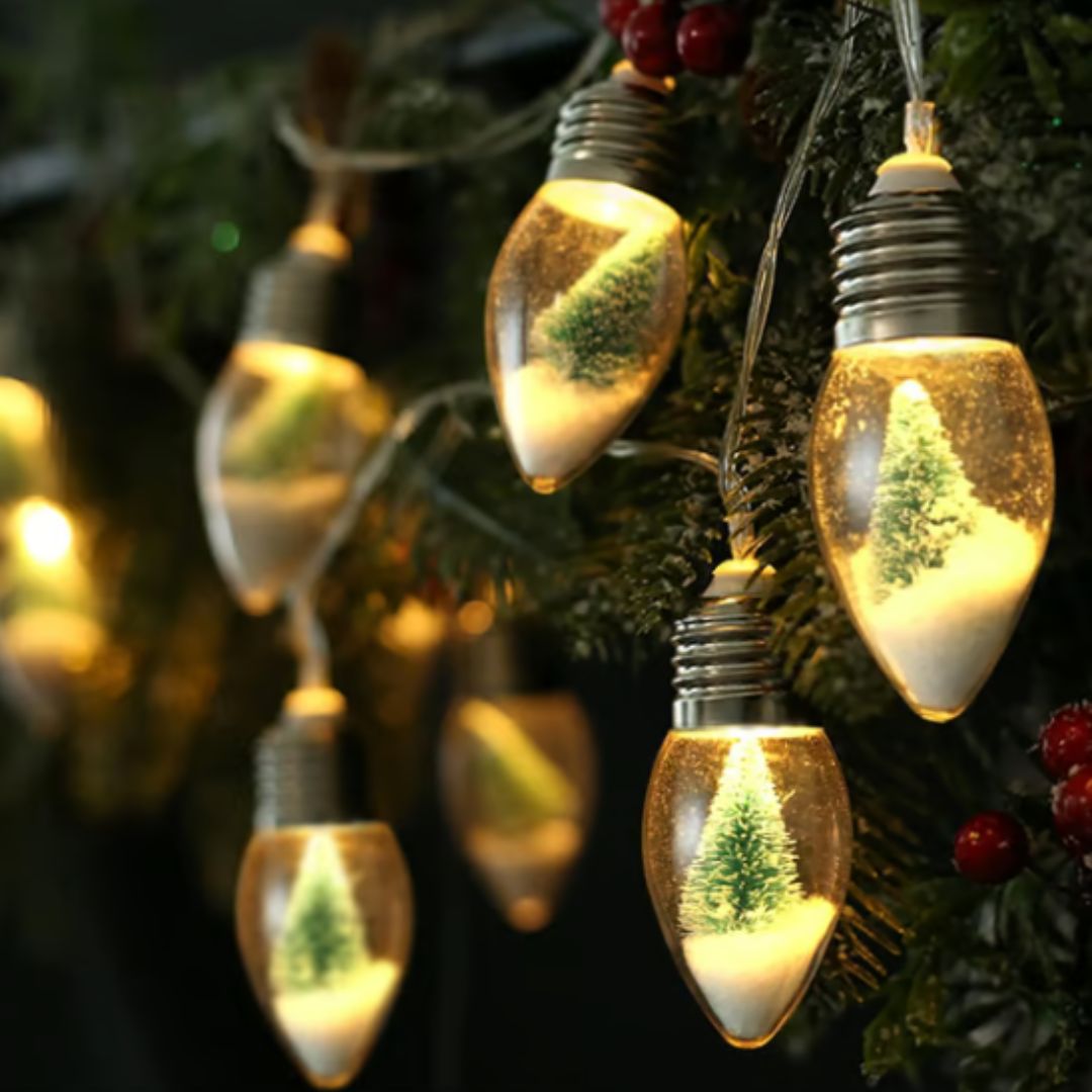 Christmas Motive Crystal String Lights