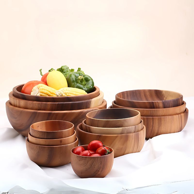 Acacia Wood Fruit & Salad Bowl